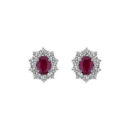 Diamond earrings with Ruby Moon Witchery