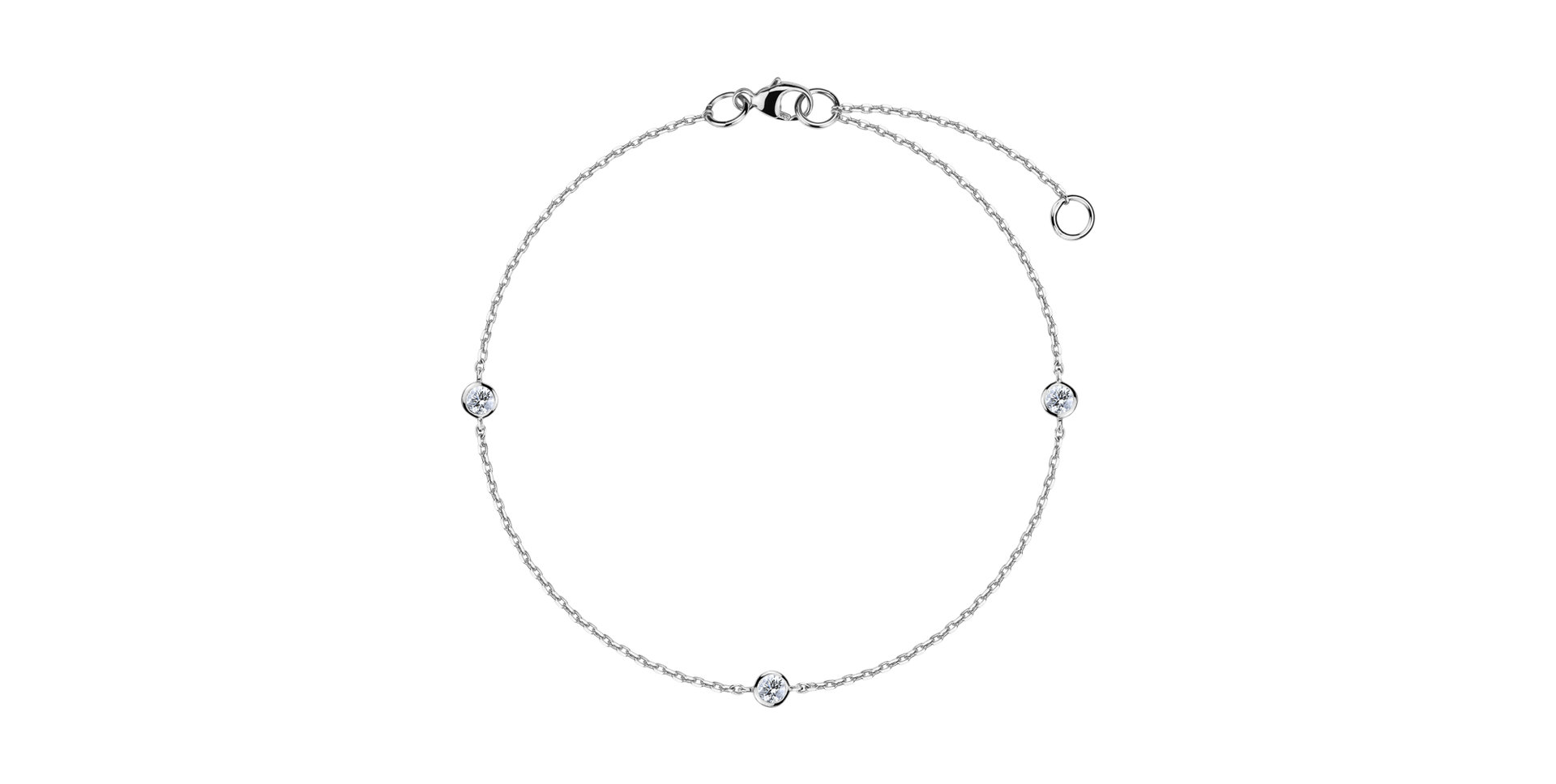 14ct white gold diamond bracelet Crazier Love