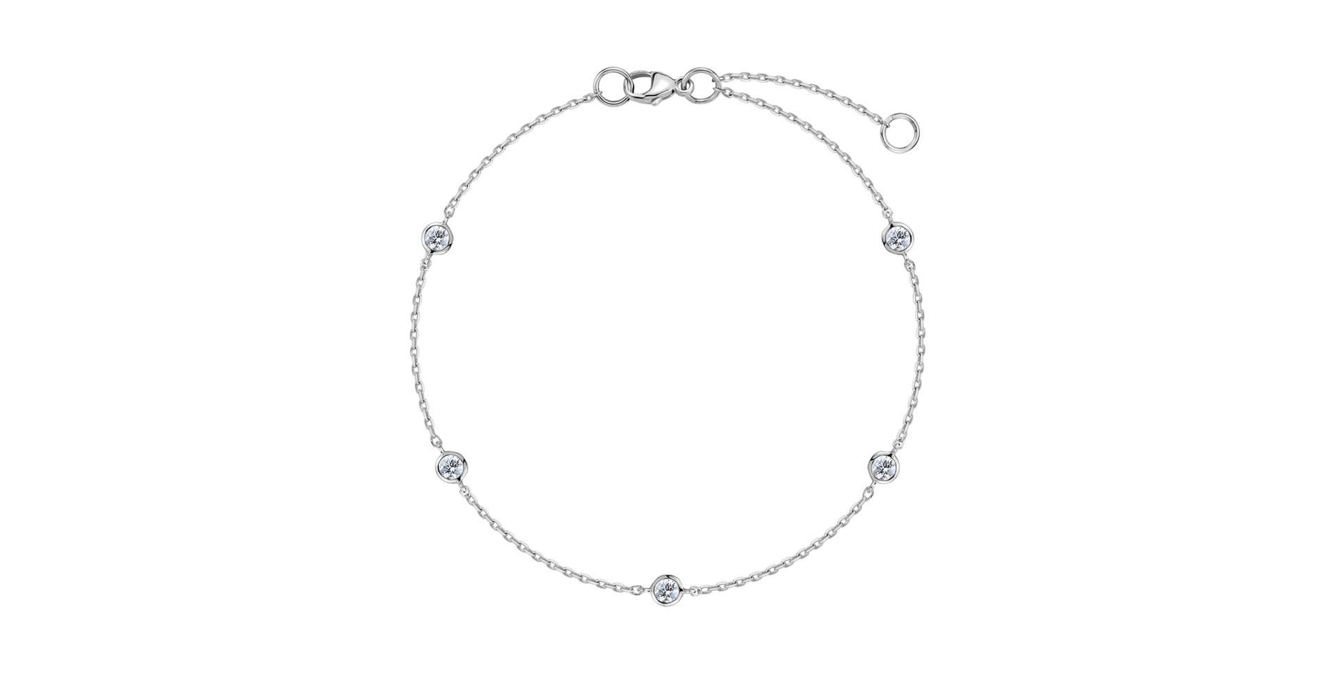 14ct white gold diamond bracelet Crazier Love
