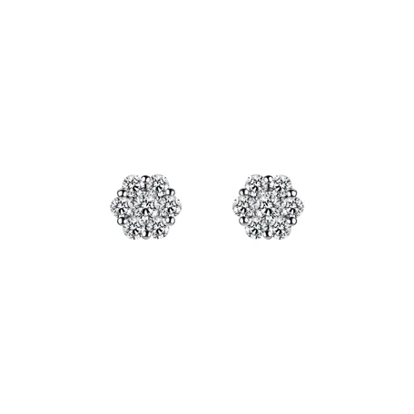 14ct white gold diamond earrings Diamond earrings Shiny Constellation