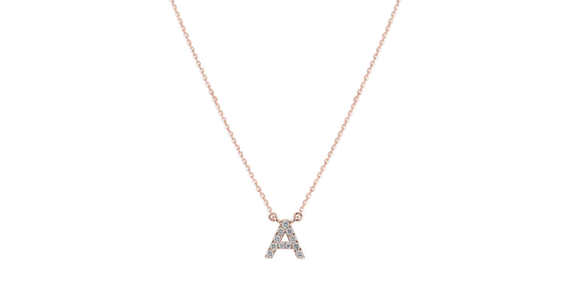 Diamond necklace Shiny Alphabet