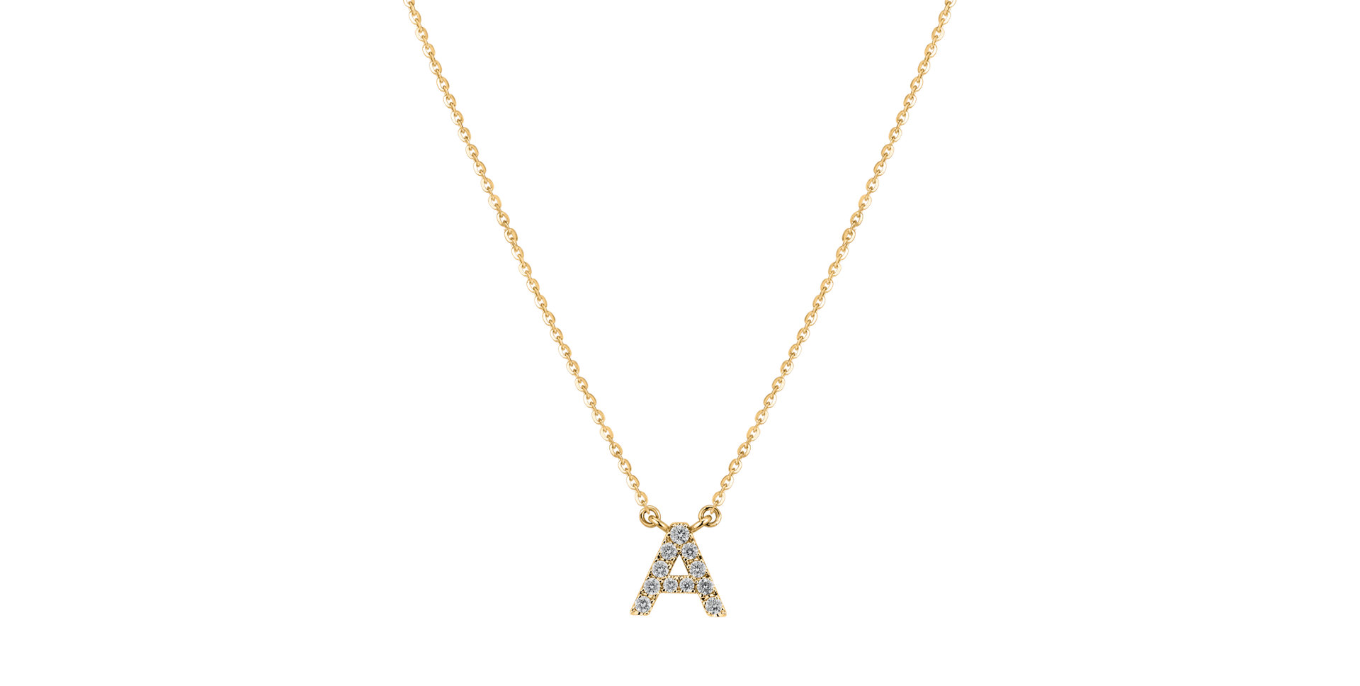 Diamond necklace Shiny Alphabet