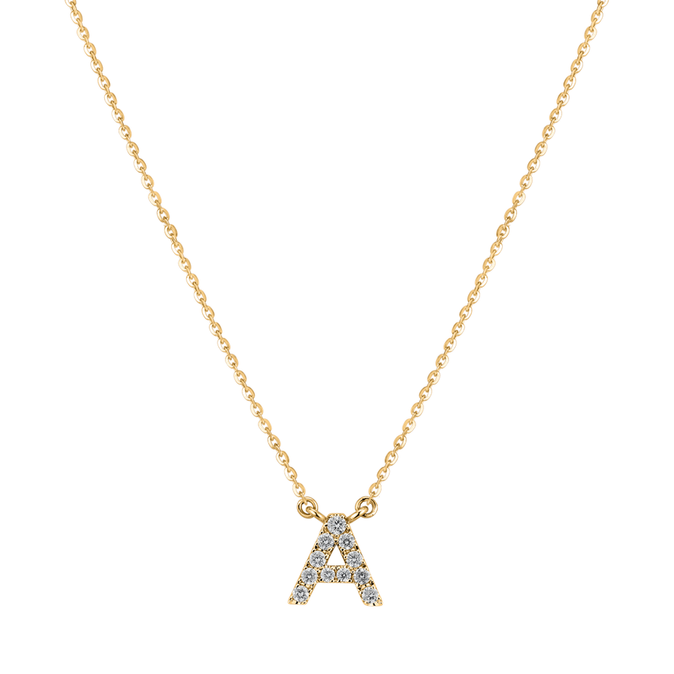 Diamond necklace Shiny Alphabet