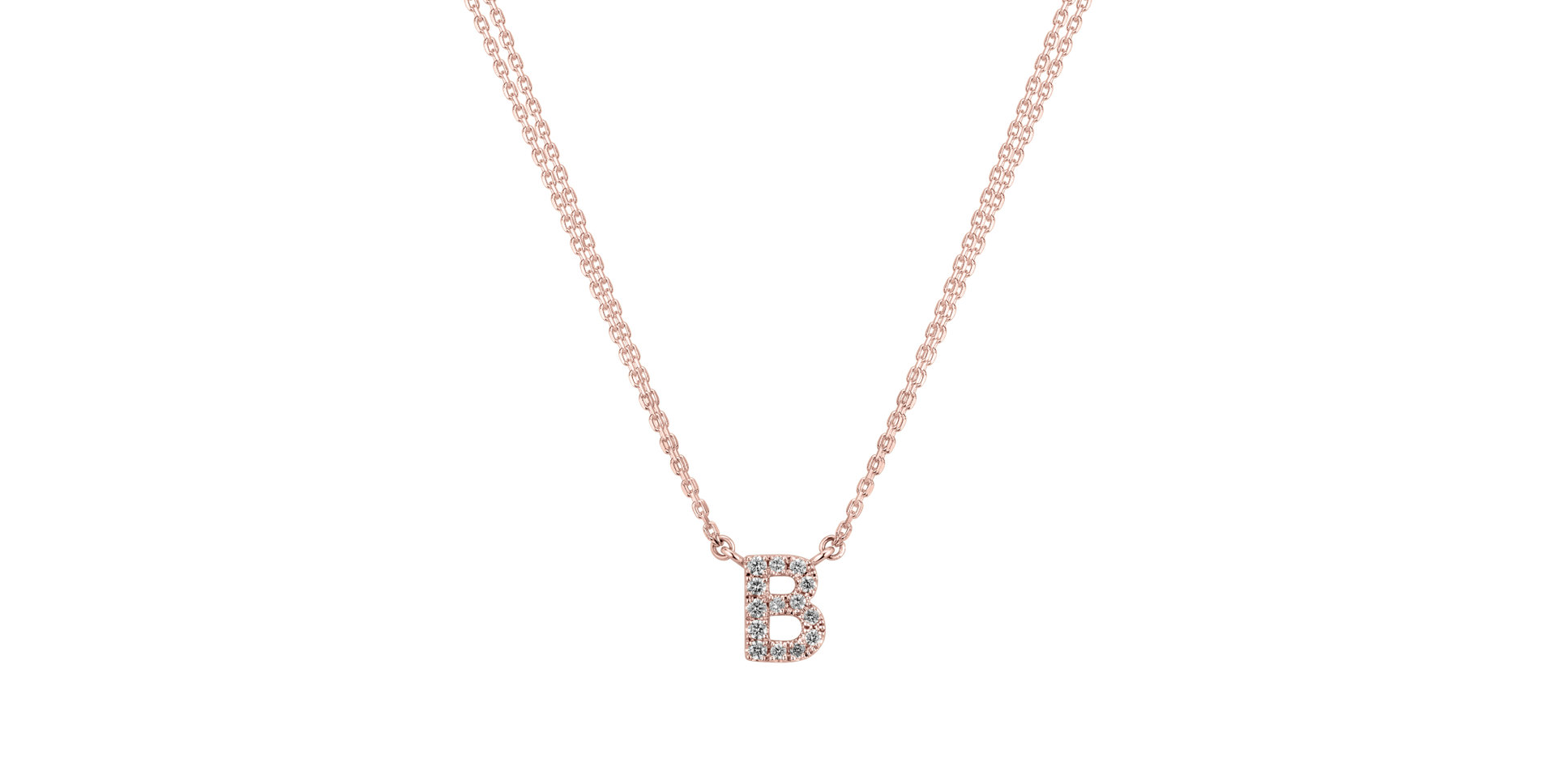 Diamond necklace Shiny Alphabet