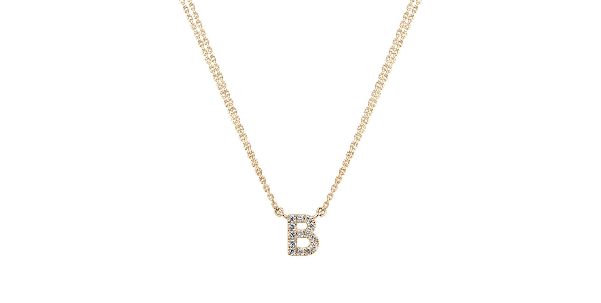 Diamond necklace Shiny Alphabet