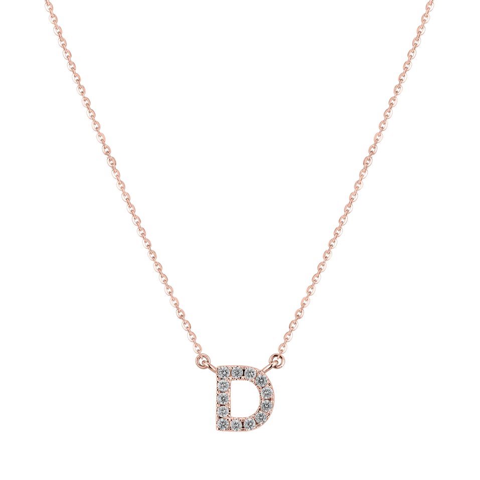 Diamond necklace Shiny Alphabet