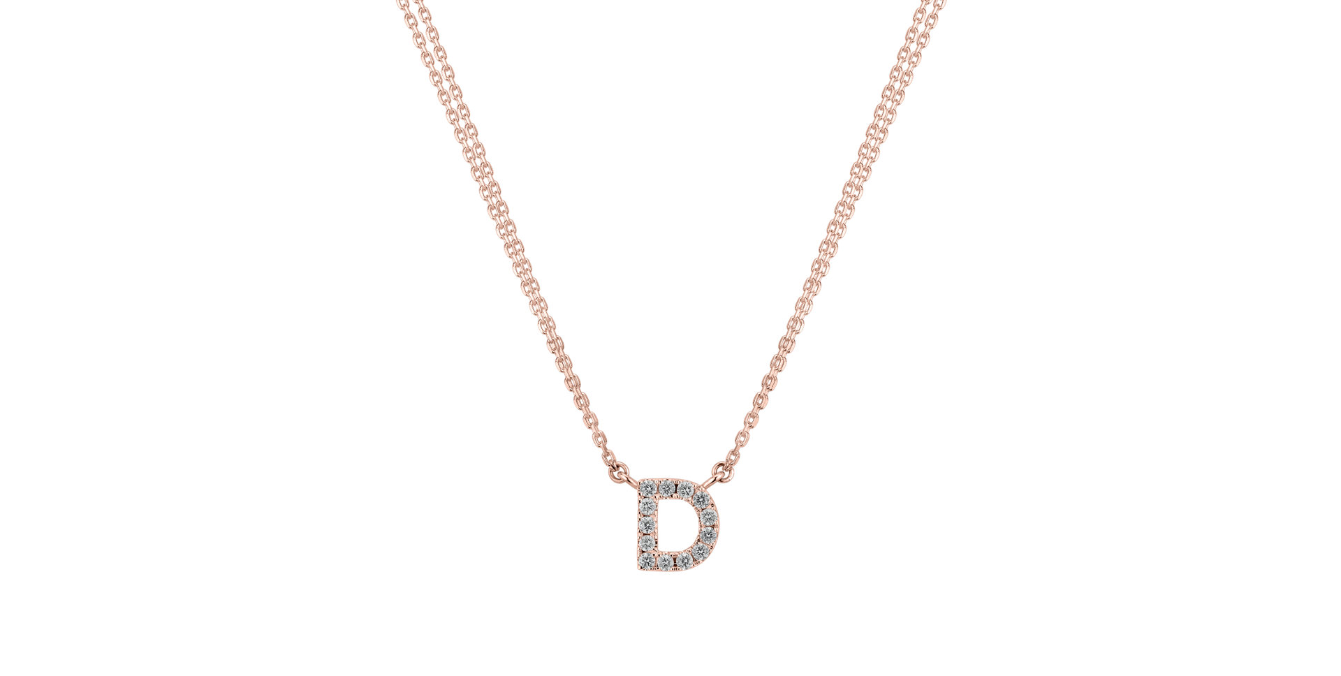 Diamond necklace Shiny Alphabet