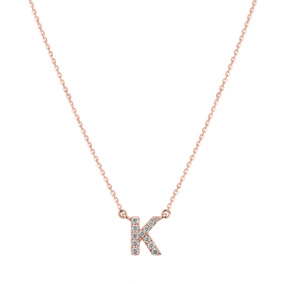 Diamond necklace Shiny Alphabet