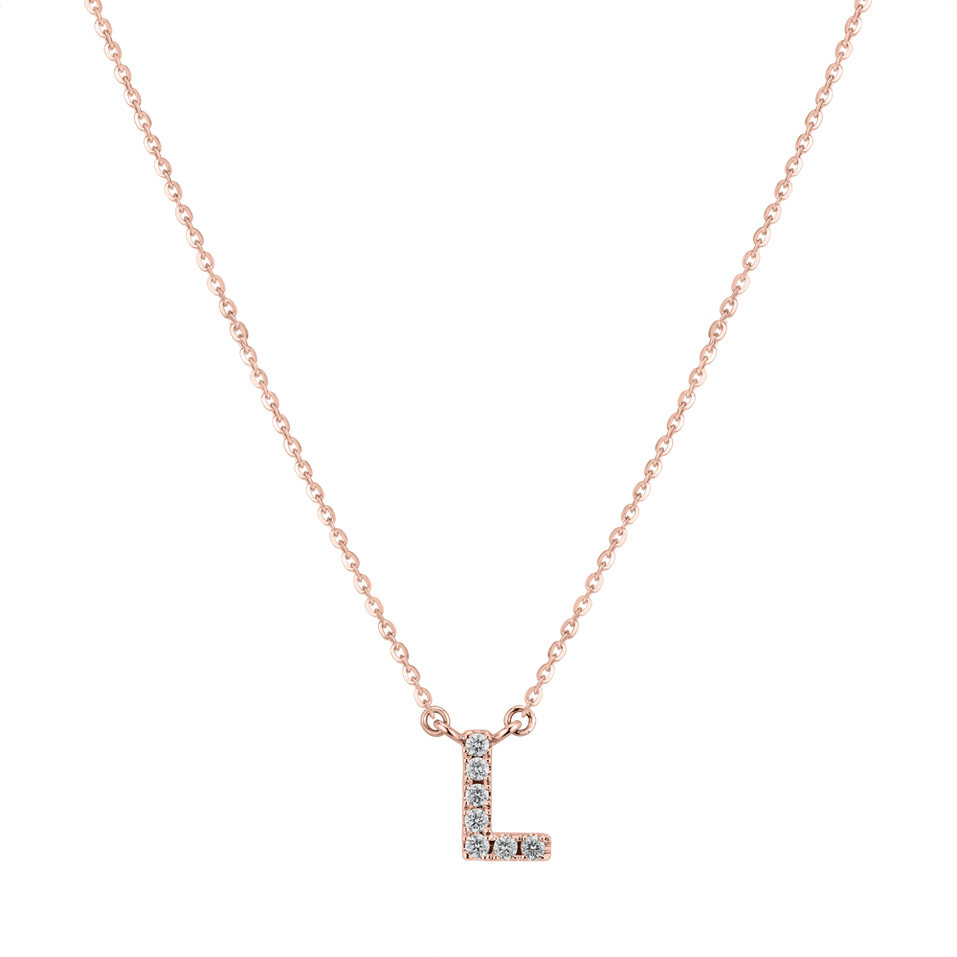 Diamond necklace Shiny Alphabet