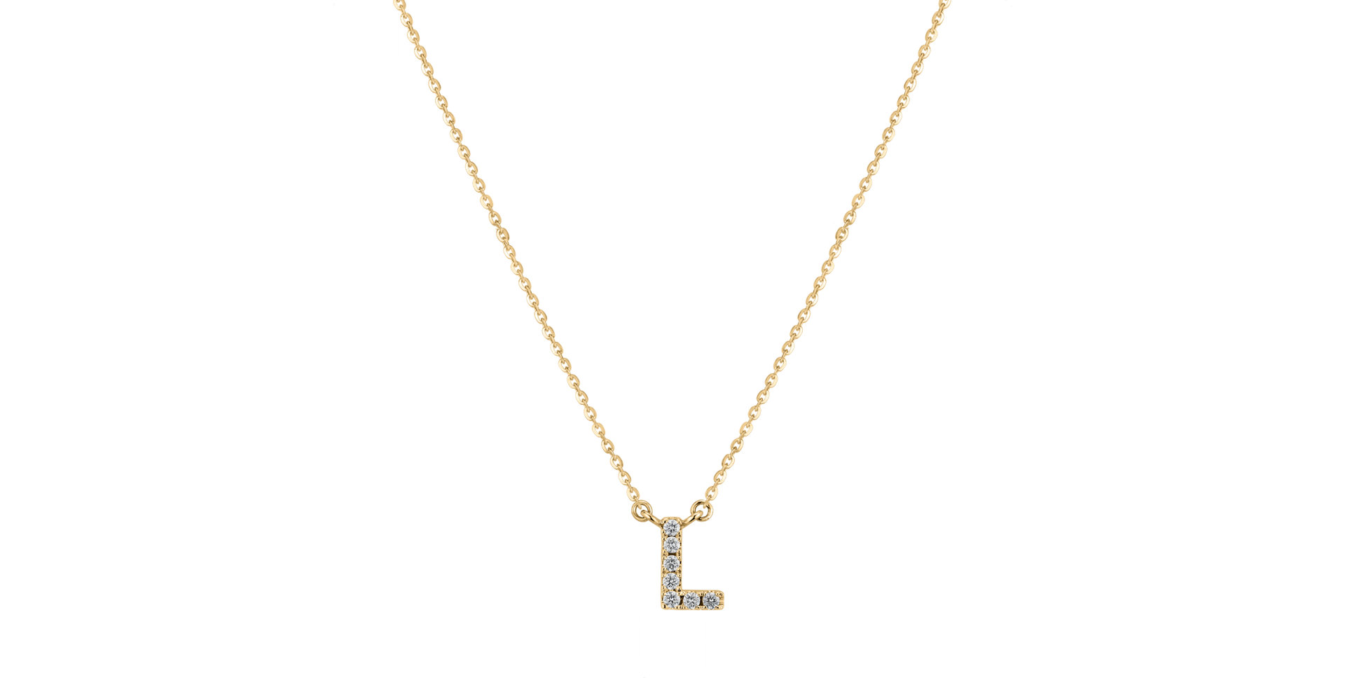 Diamond necklace Shiny Alphabet