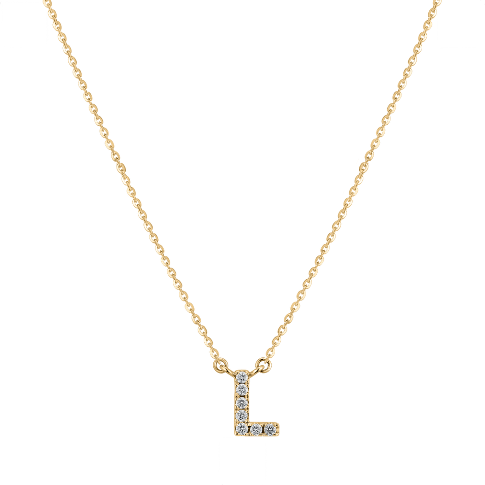 Diamond necklace Shiny Alphabet