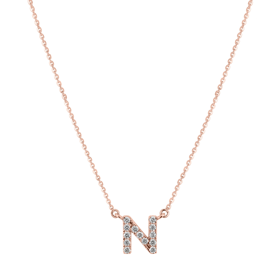 Diamond necklace Shiny Alphabet