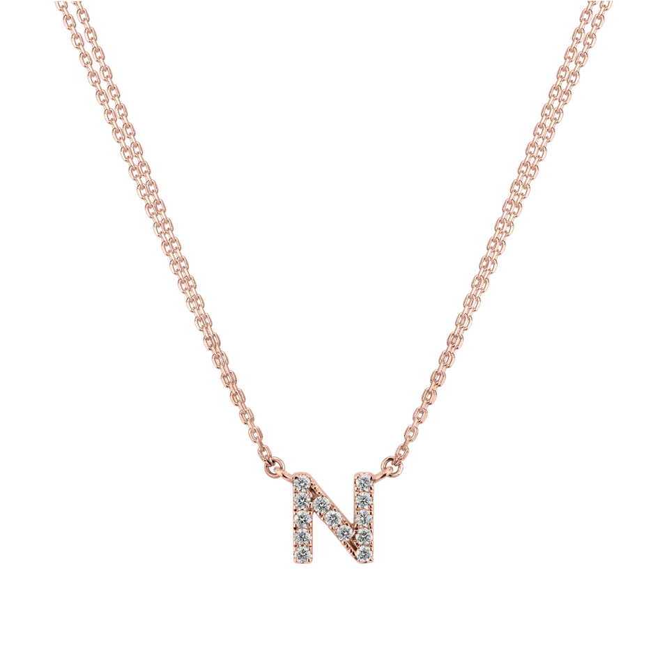 14ct rose gold diamond necklace Diamond necklace Luxury Clam