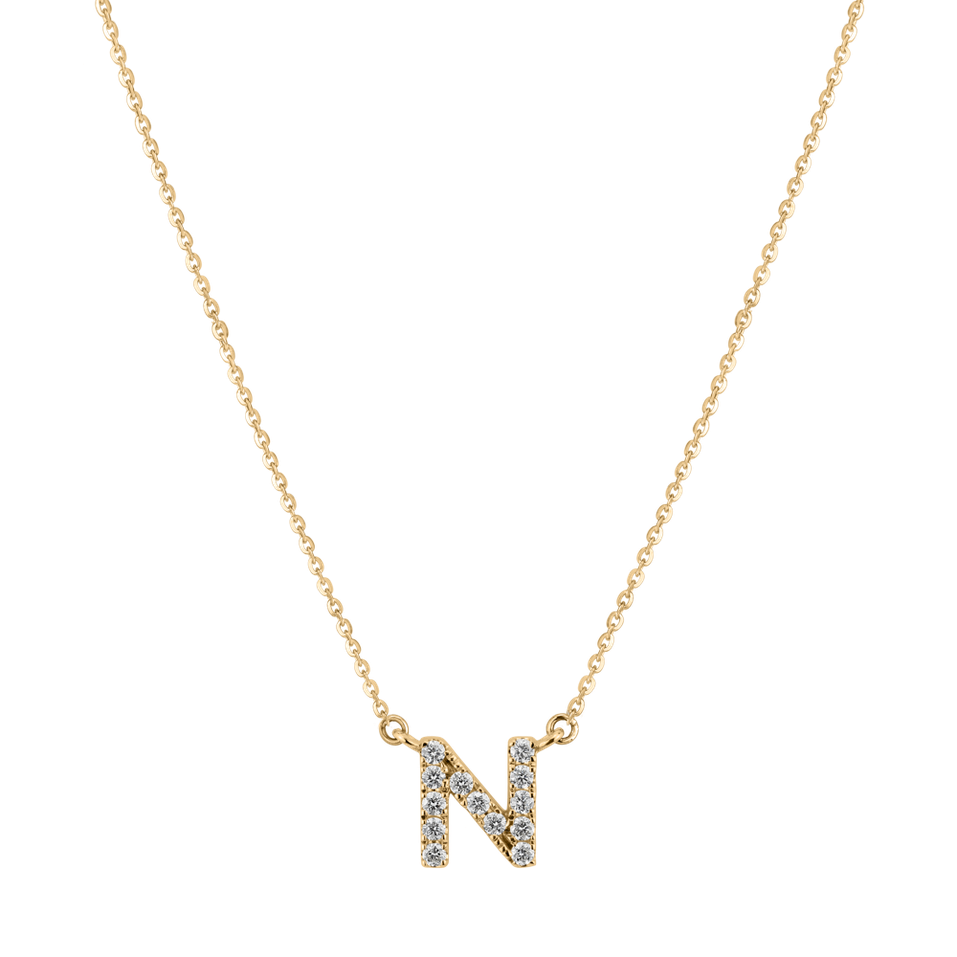 Diamond necklace Shiny Alphabet