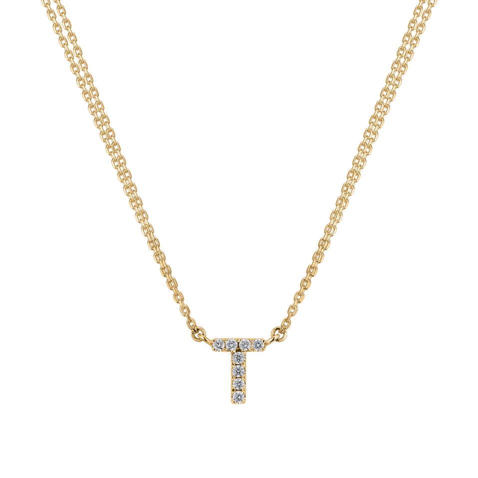 14ct yellow gold diamond necklace Diamond necklace Luxury Clam
