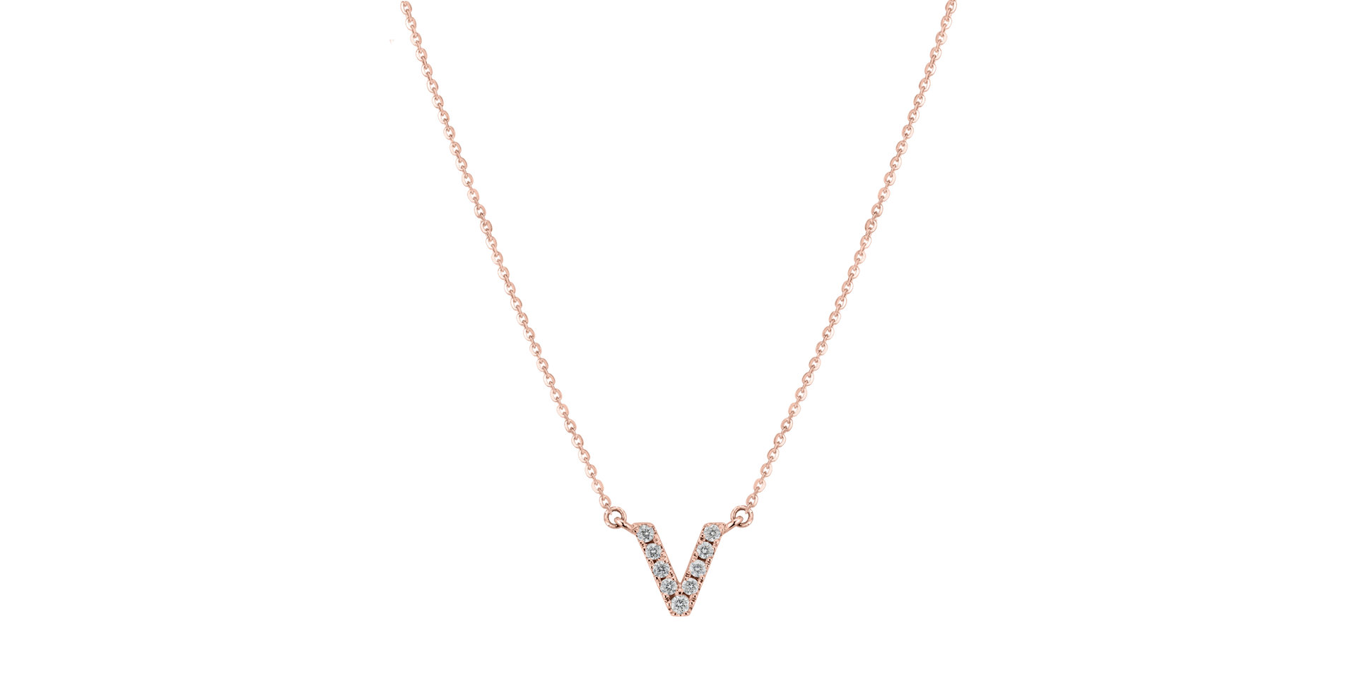 Diamond necklace Shiny Alphabet
