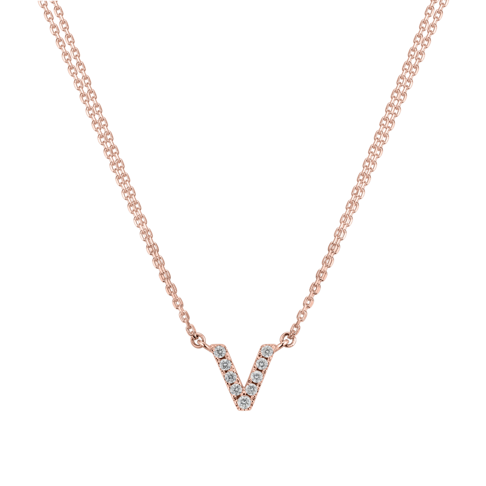 14ct rose gold diamond necklace Diamond necklace Luxury Clam