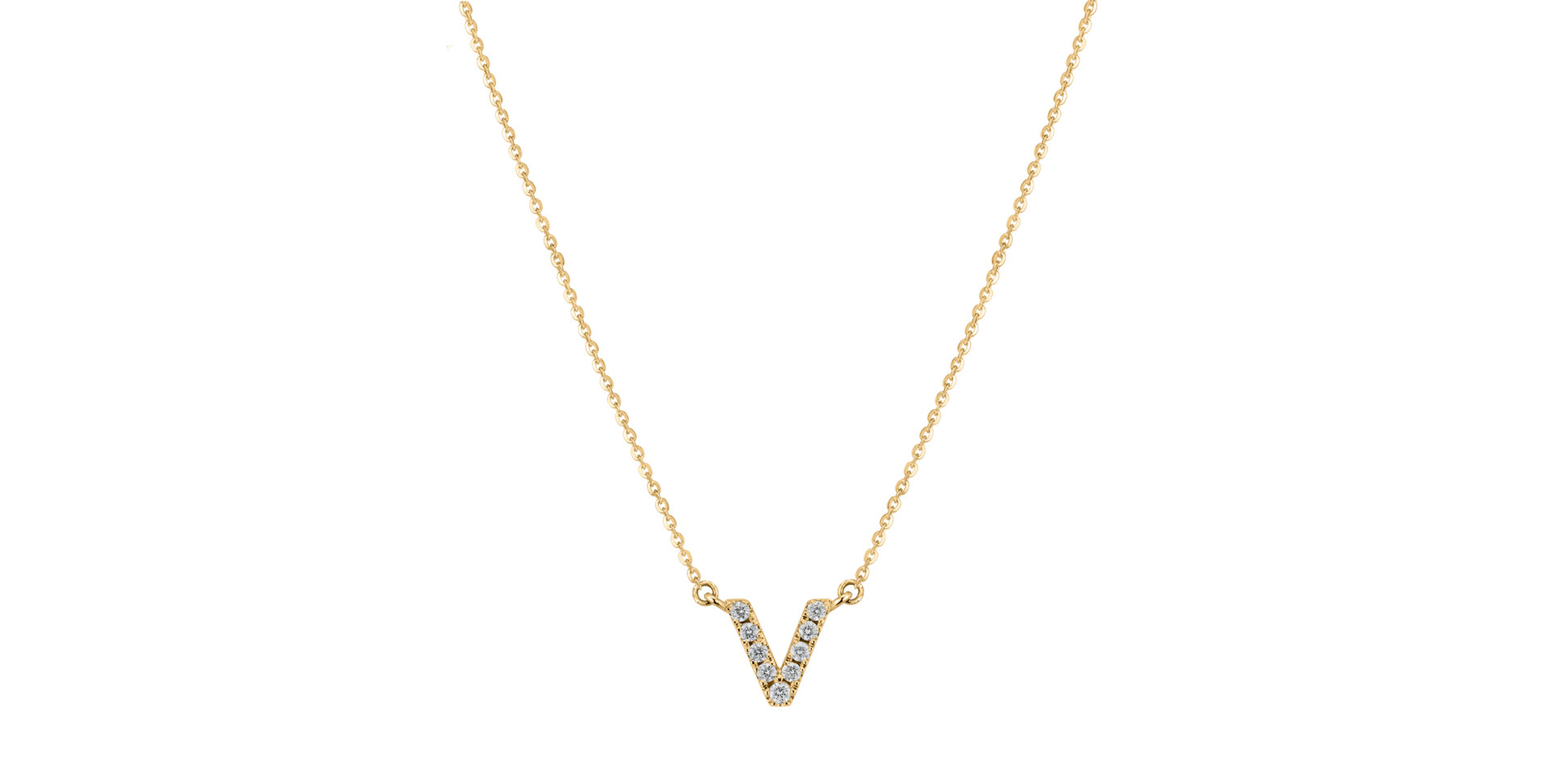 Diamond necklace Shiny Alphabet