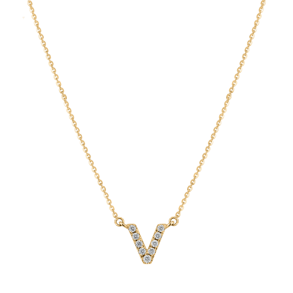 Diamond necklace Shiny Alphabet
