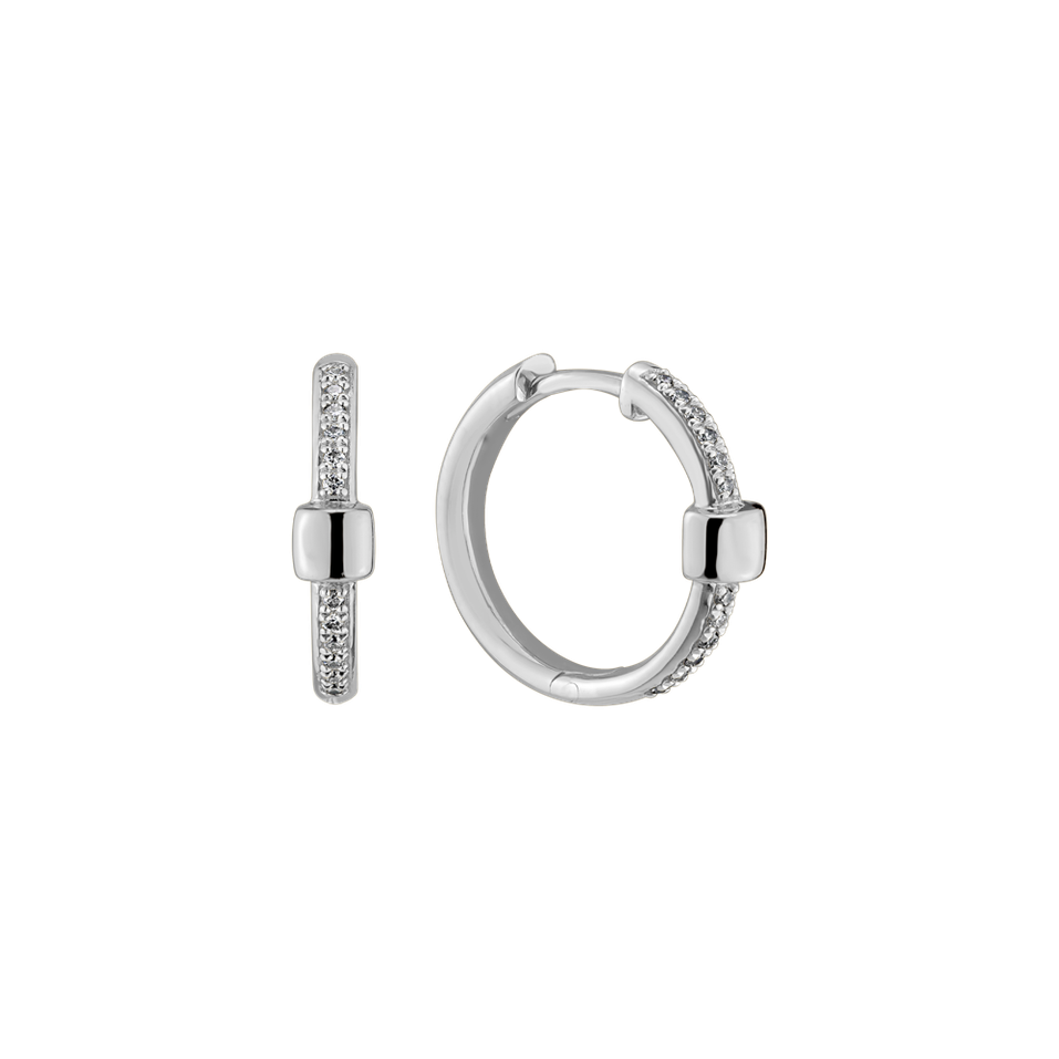 Diamond earrings Charming Square