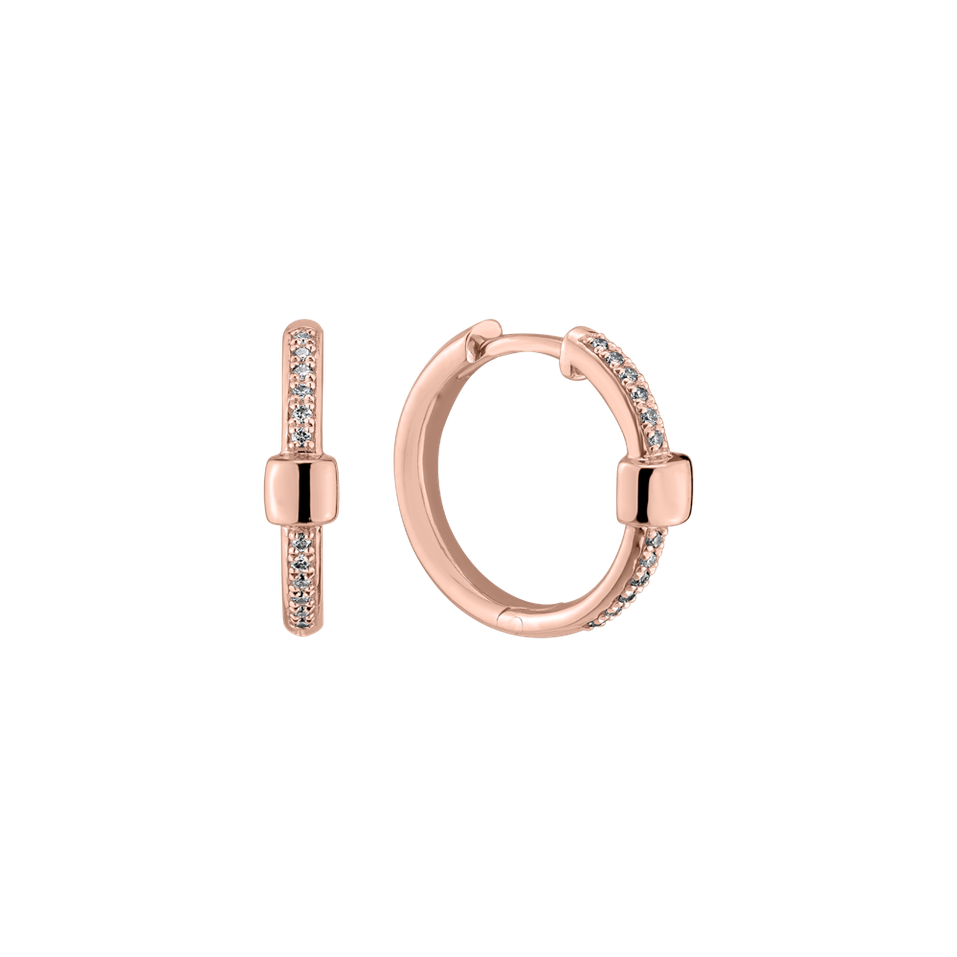 Diamond earrings Charming Square