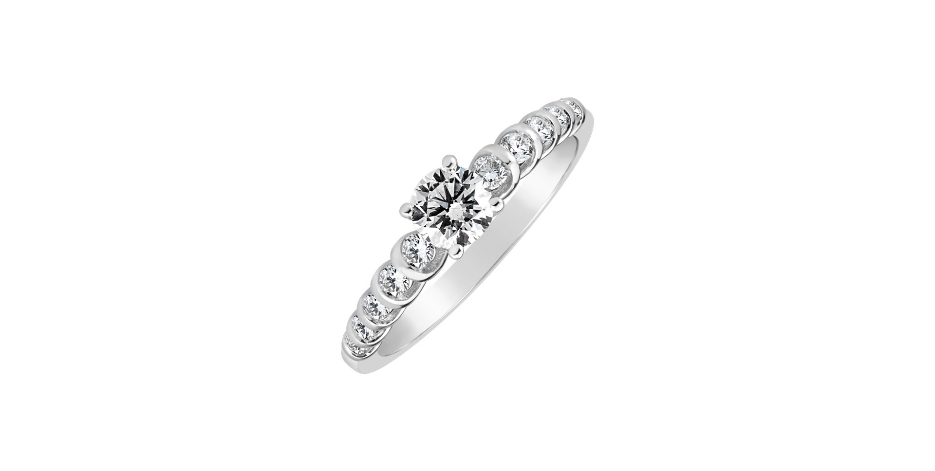 14ct white gold diamond ring Morelli