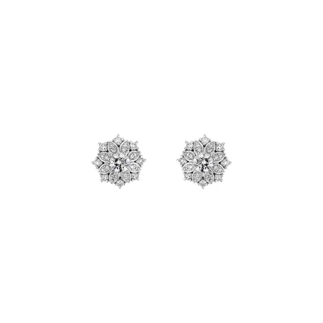 14ct white gold diamond earrings Enchanting Gift