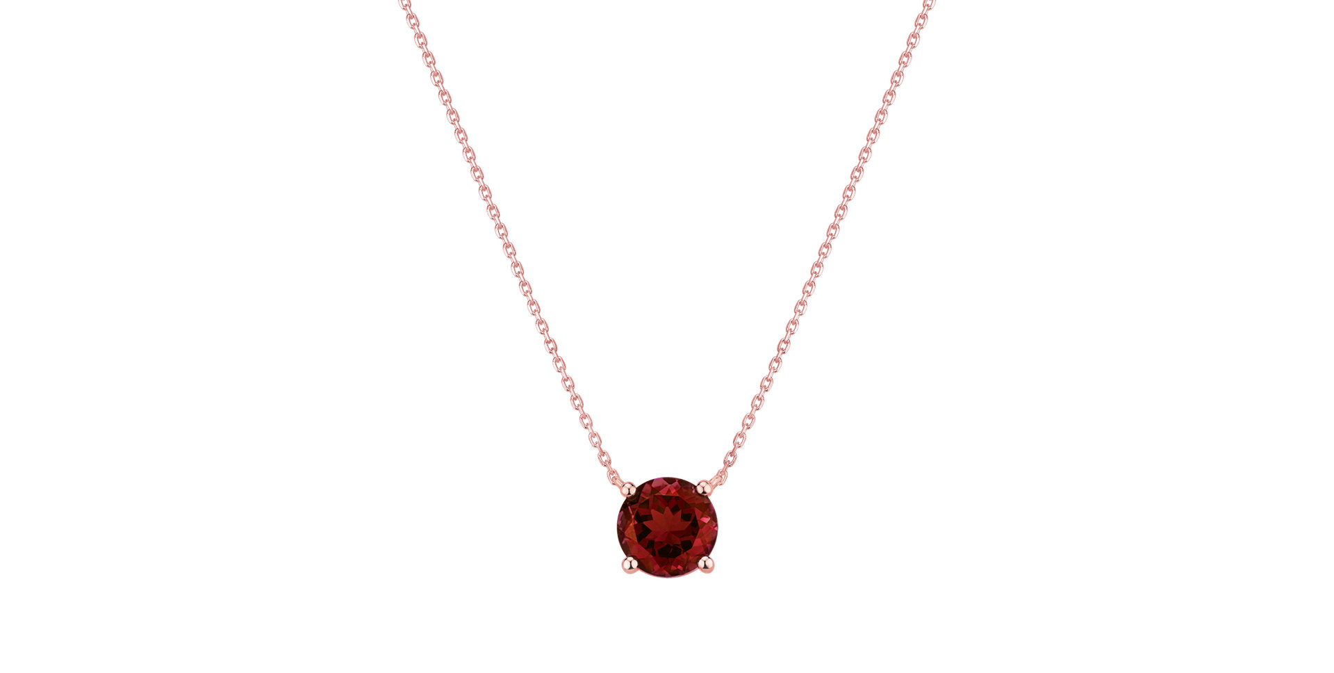 Necklace with Rhodolite Lucky Glance