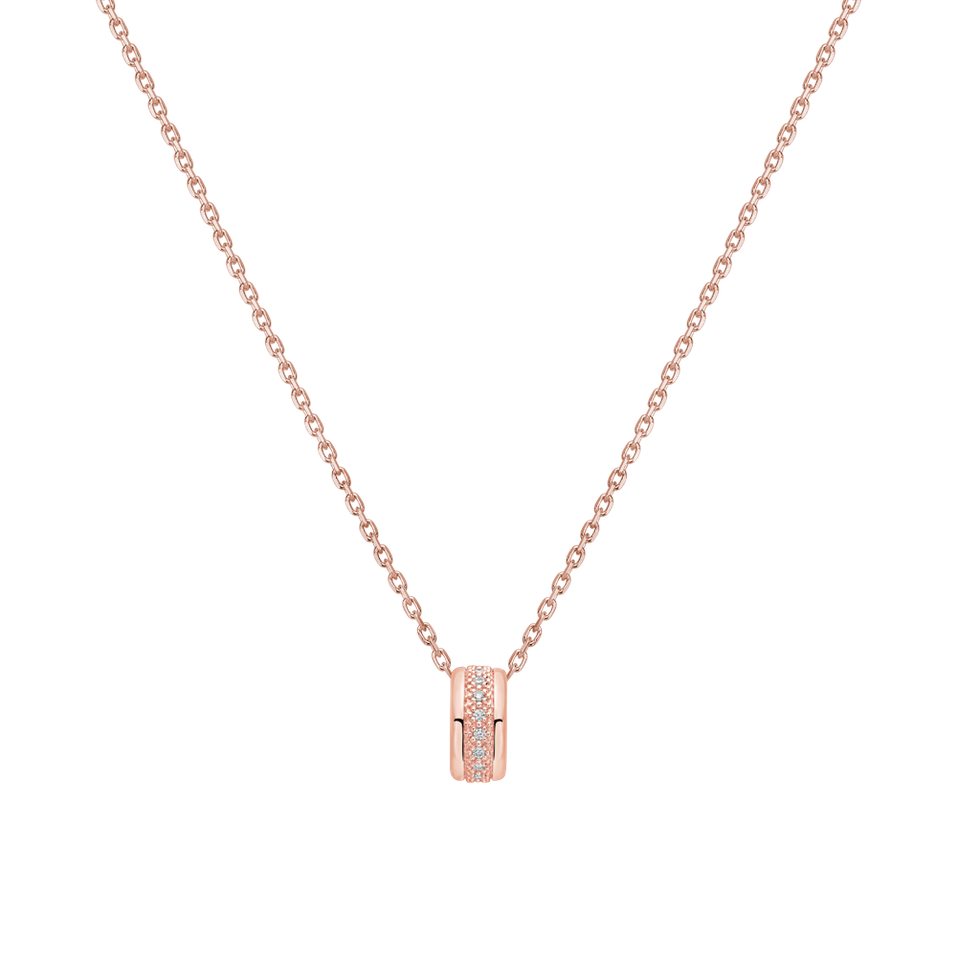 14ct rose gold diamond pendant Satho