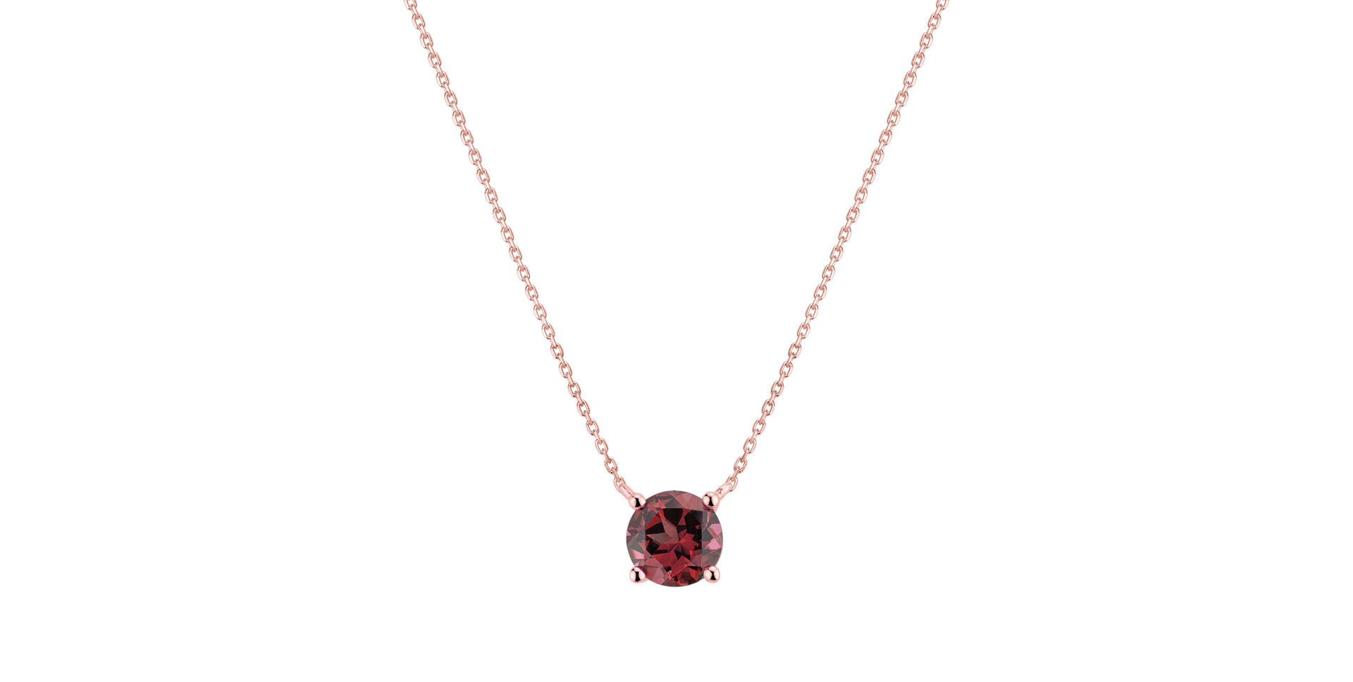 Necklace with Rhodolite Lucky Glance