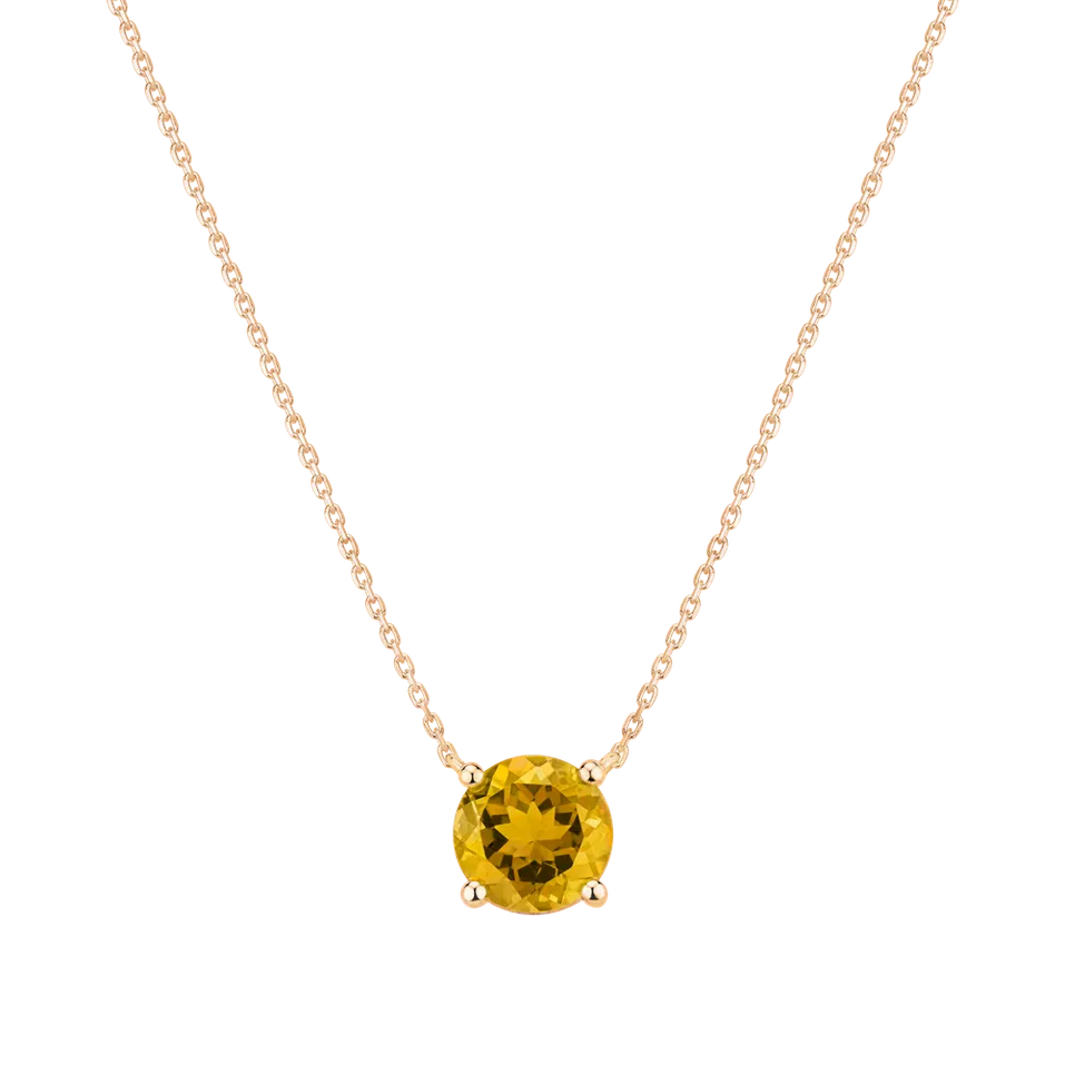 Necklace with Citrine Lucky Glance