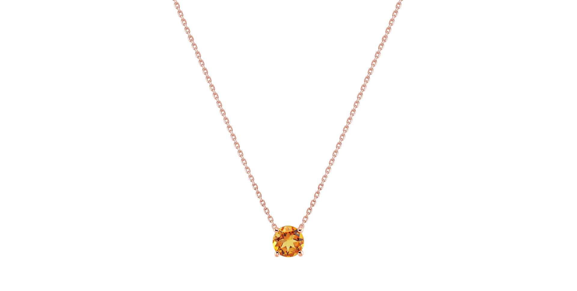 Necklace with Citrine Lucky Glance