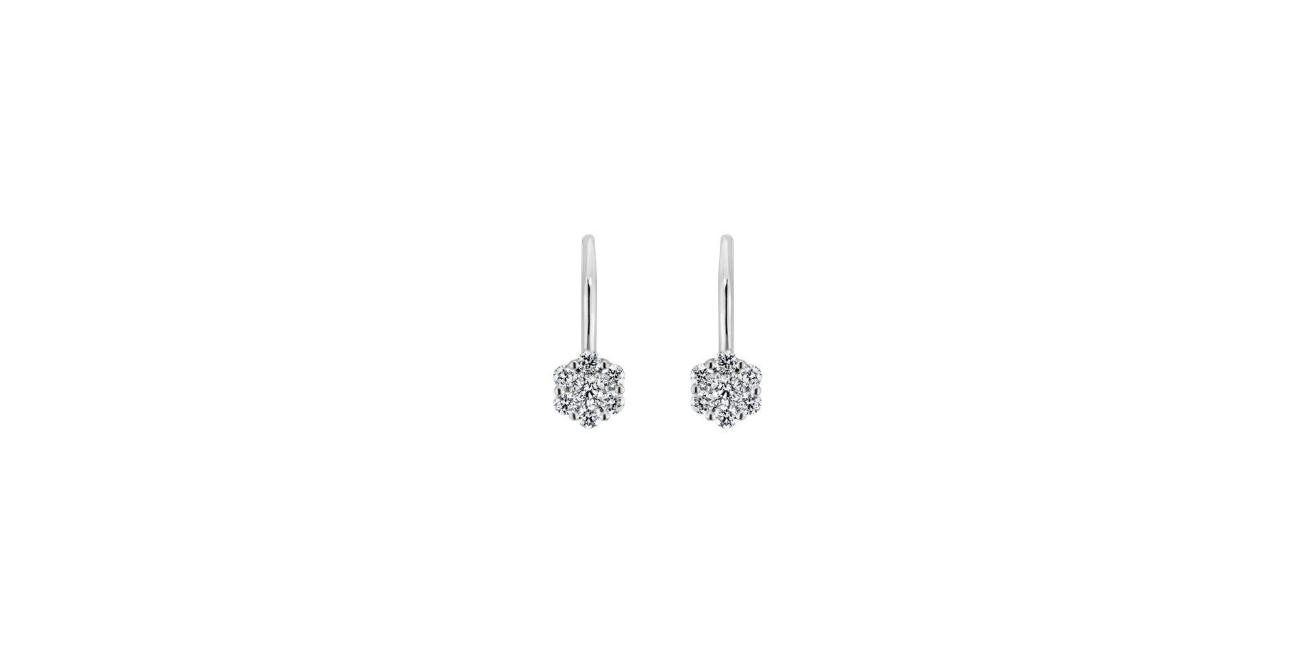 14ct white gold diamond earrings Eternal Brilliance