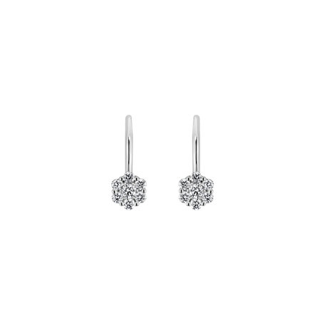 14ct white gold diamond earrings Eternal Brilliance