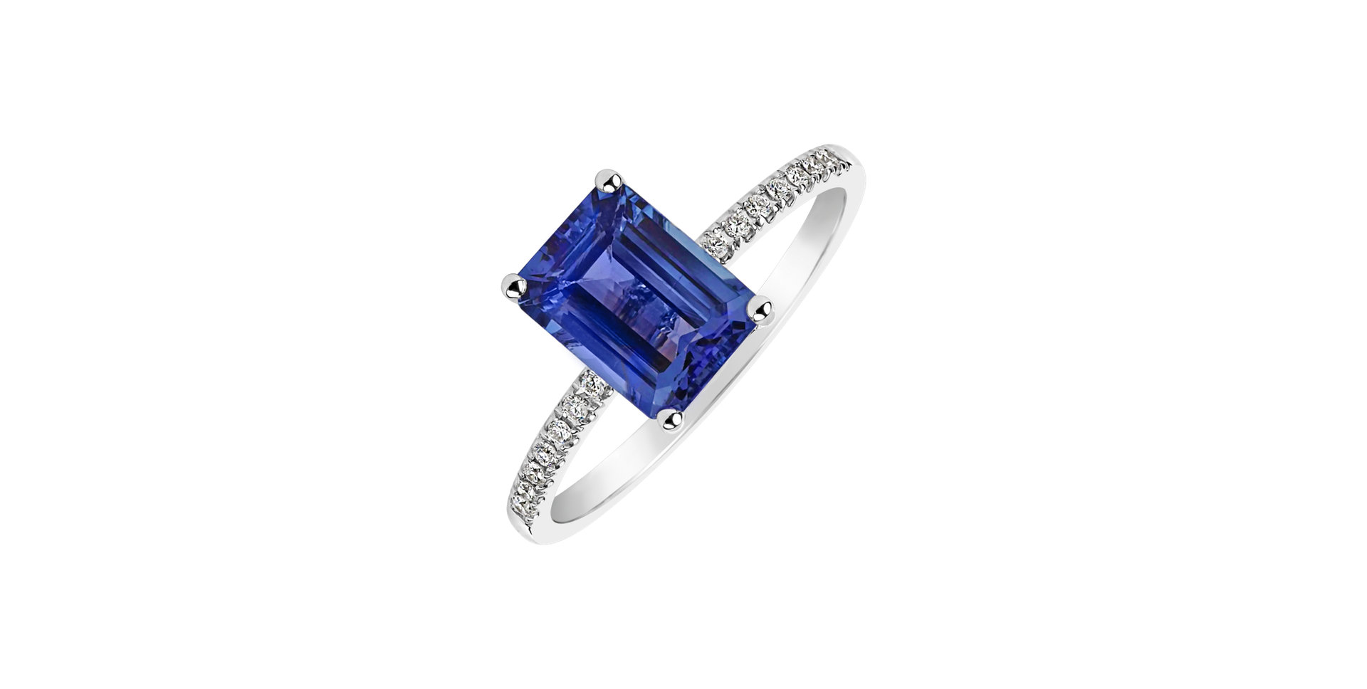 Diamond ring with Tanzanite Carlotta