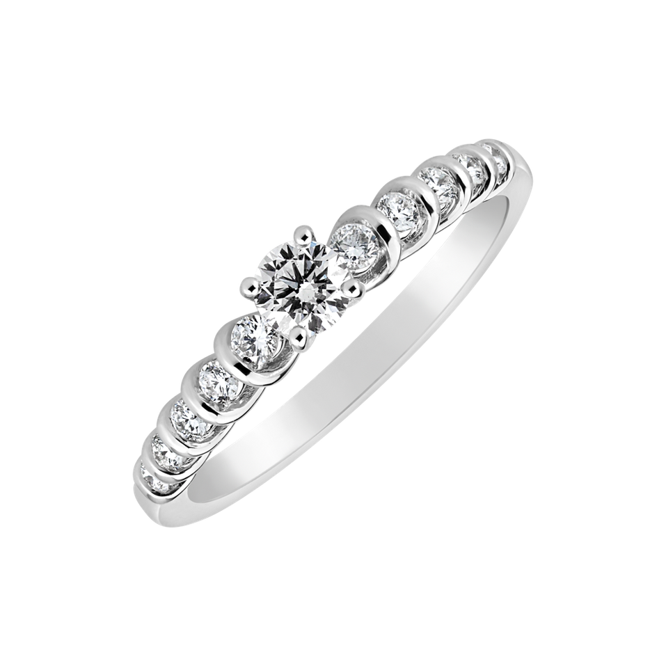 14ct white gold diamond ring Morelli