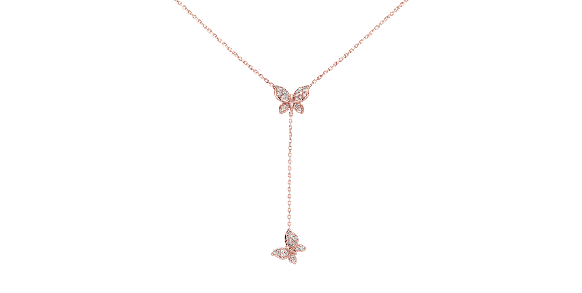 Diamond necklace Dancing Wings