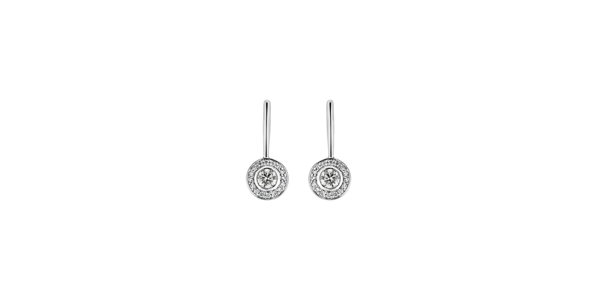 14ct white gold diamond earrings Aloze