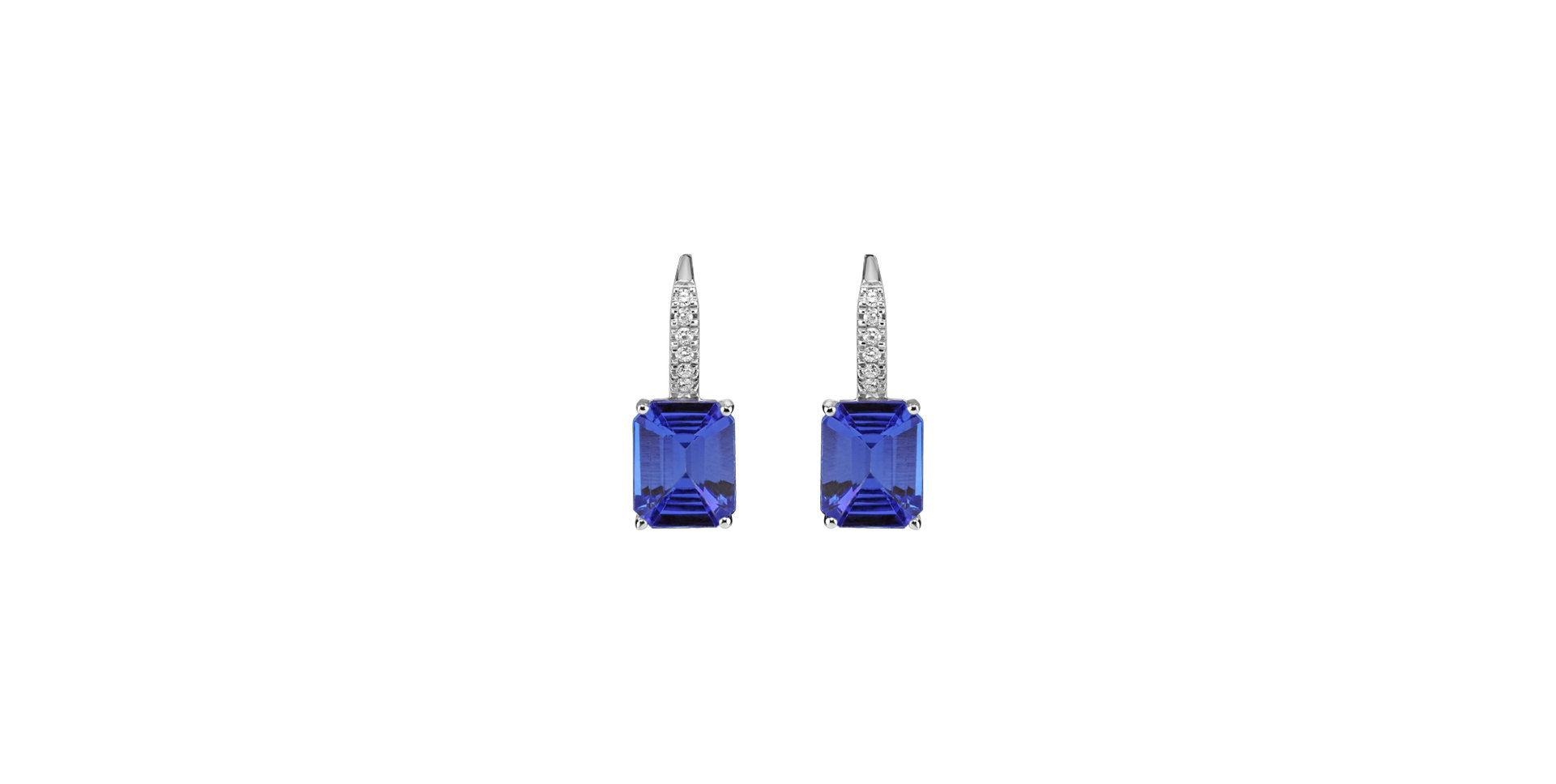 Diamond earrings with Tanzanite Carlotta