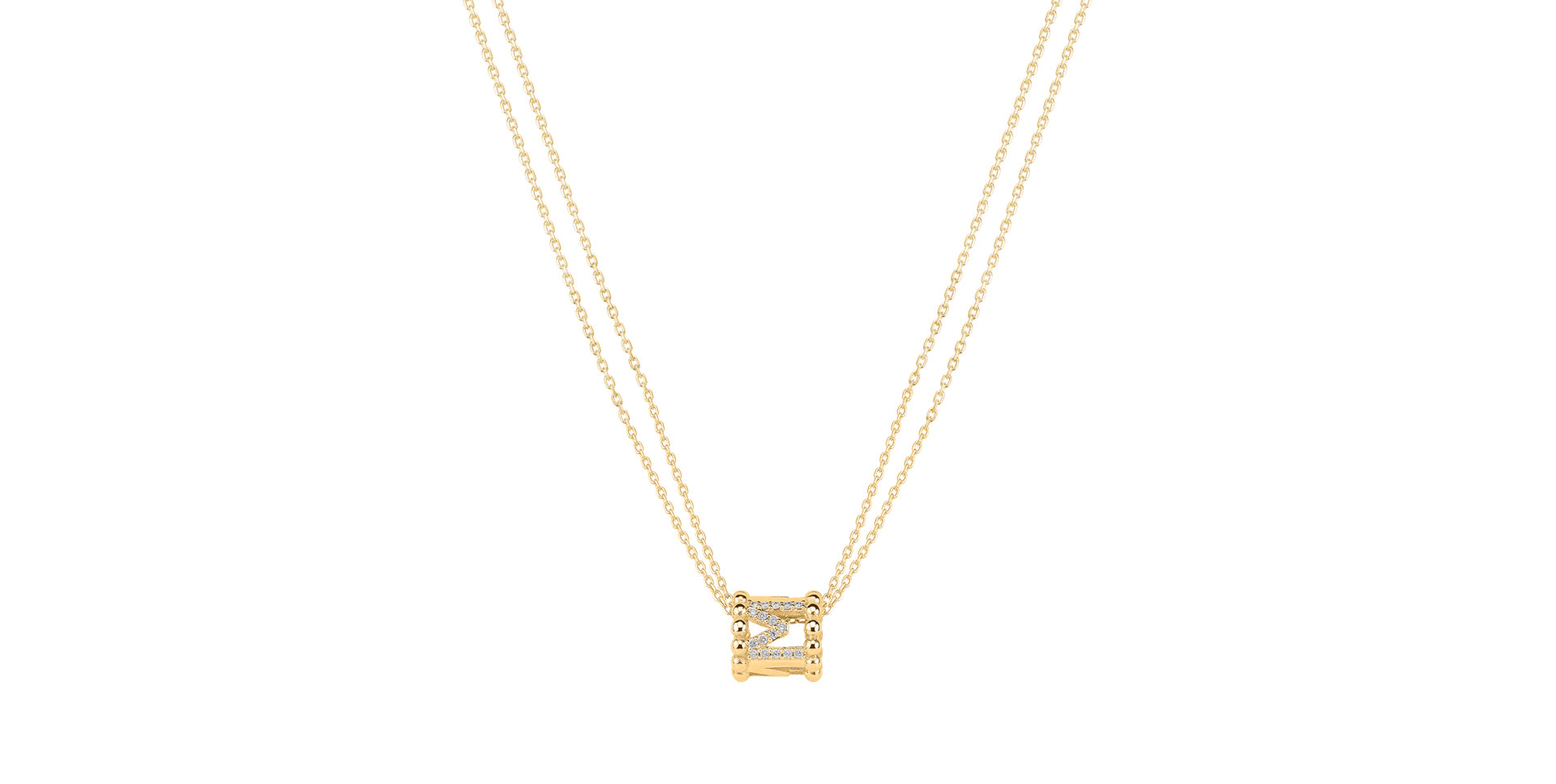 14ct yellow gold diamond necklace Different Way