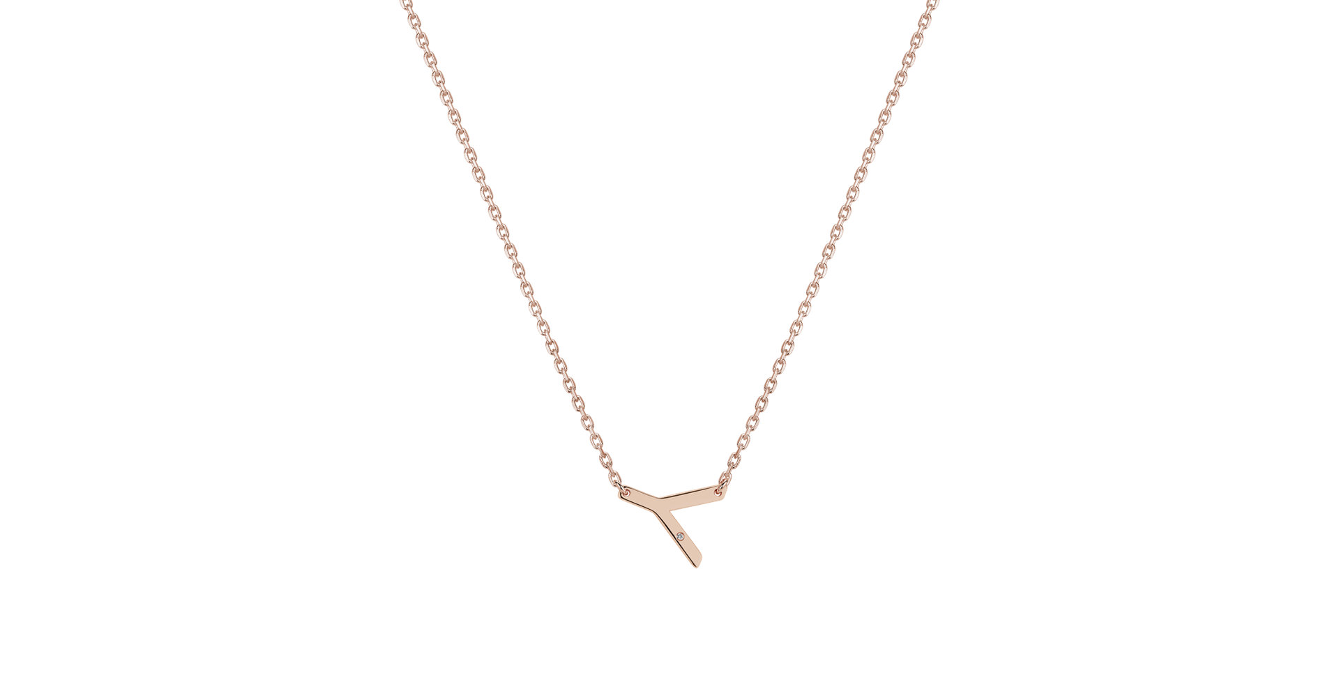 Diamond necklace Big Laser Line Y