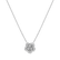 14ct white gold diamond pendant with necklace Pristine Rose2
