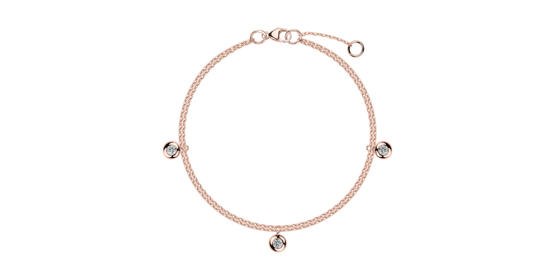 14ct white gold diamond bracelet Adorable Dots