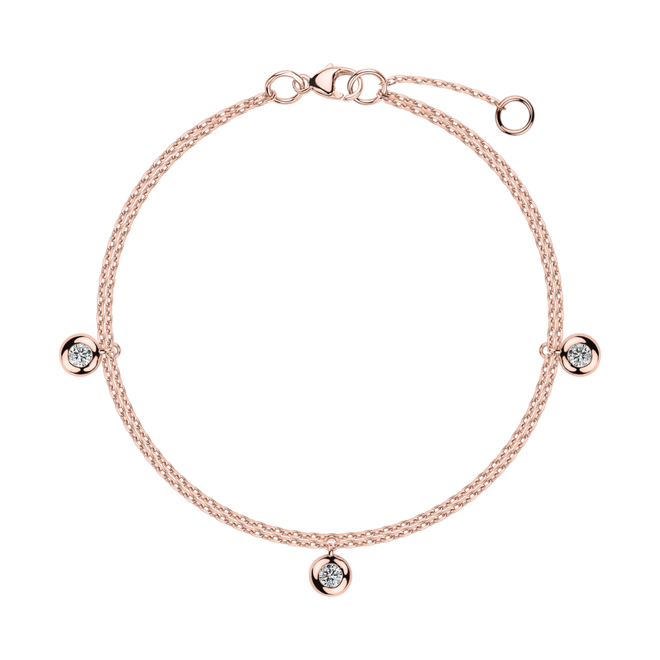 14ct white gold diamond bracelet Adorable Dots