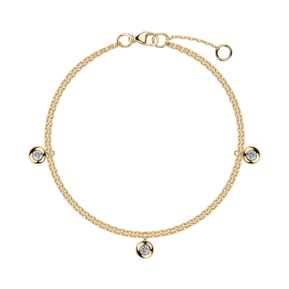 14ct white gold diamond bracelet Adorable Dots