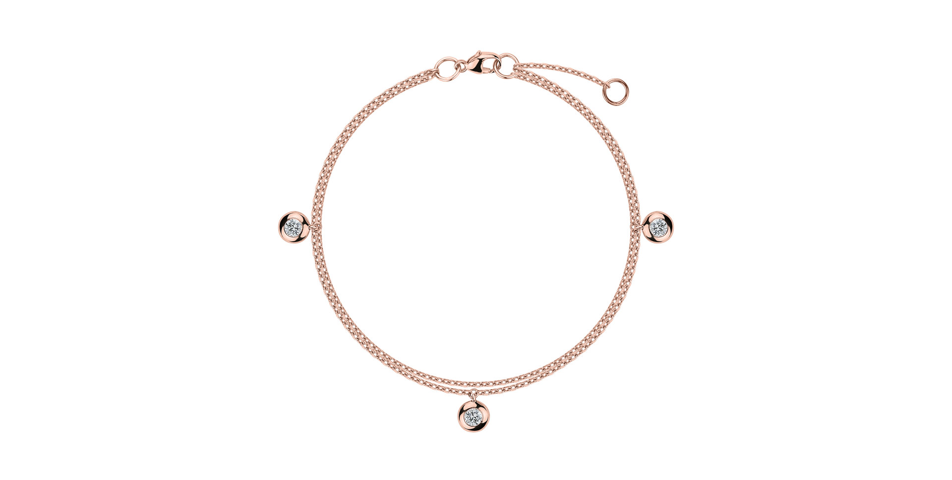 14ct white gold diamond bracelet Adorable Dots