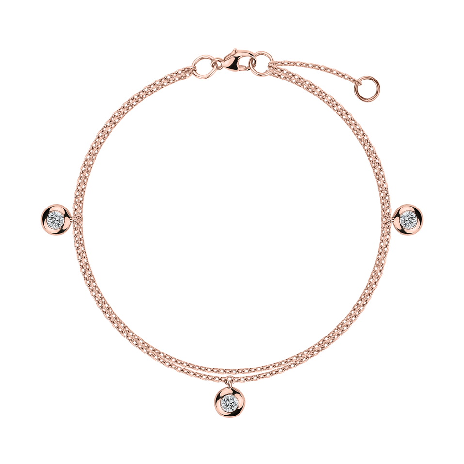 14ct white gold diamond bracelet Adorable Dots