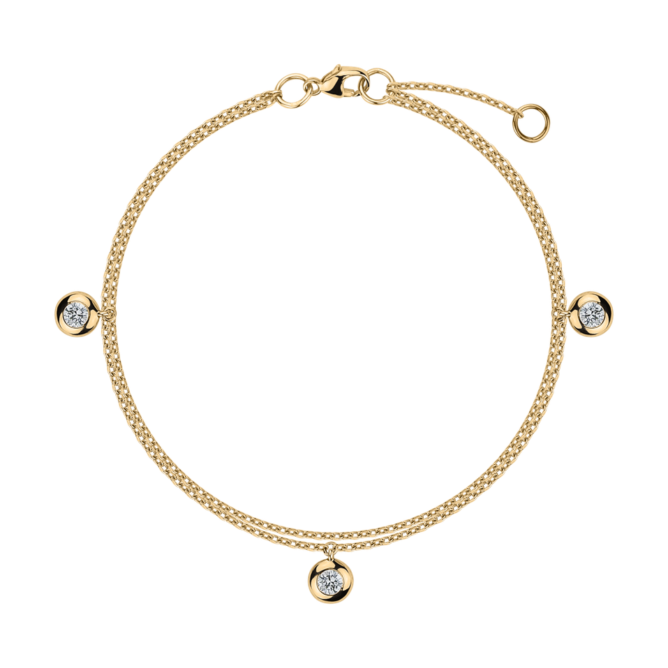 14ct white gold diamond bracelet Adorable Dots