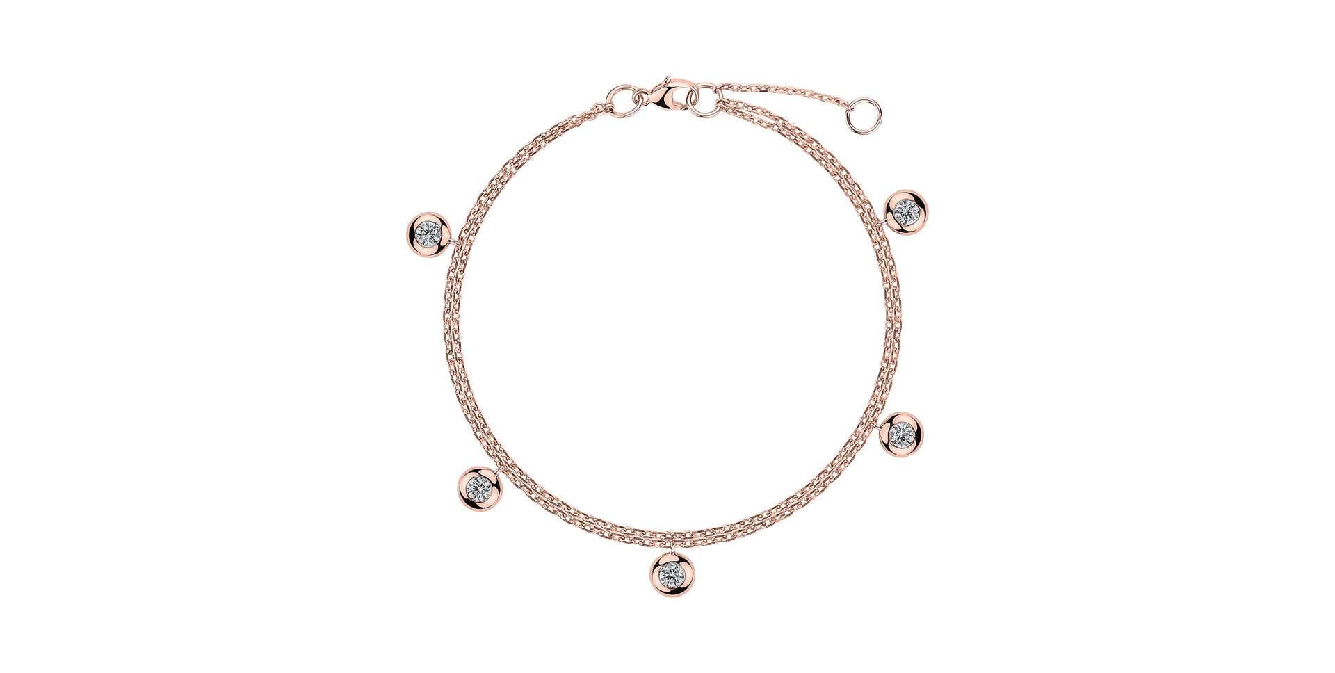 14ct white gold diamond bracelet Adorable Dots