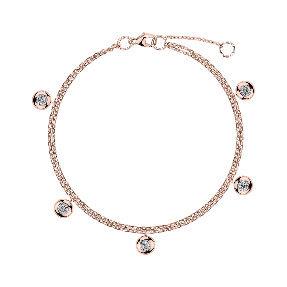 14ct white gold diamond bracelet Adorable Dots